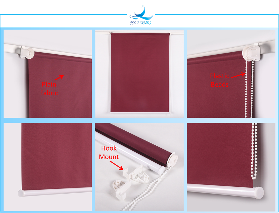 Hook Mount Roller Blinds