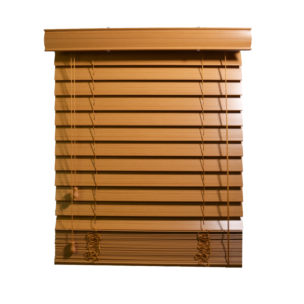 Oak faux wood blind